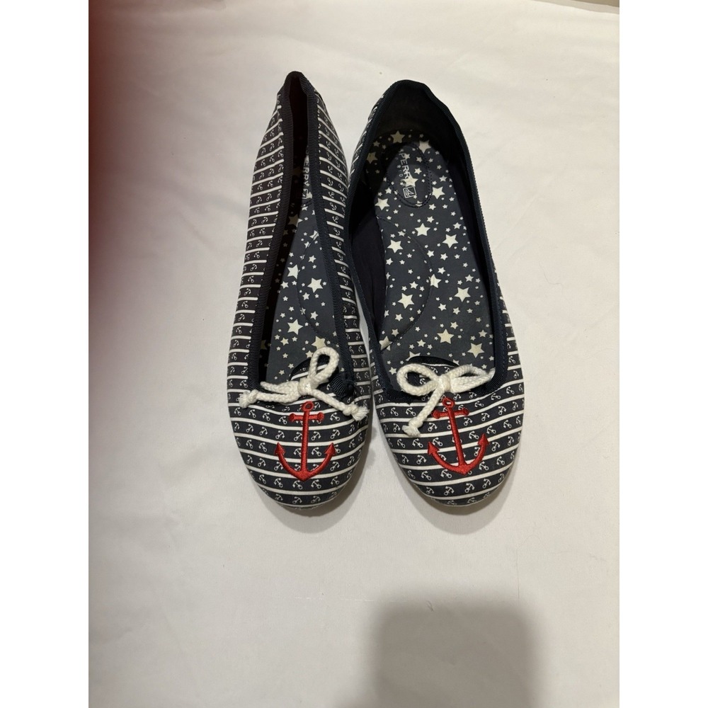 Sperry Top-Sider Ballet Style Nautical Pretty Flats Size 10 M
